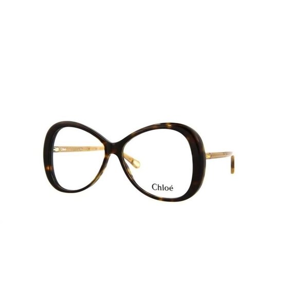 Chloé Womens Round/Oval Havana Brown Transparent Fashion Designer Eyewear - Picture 1 of 5